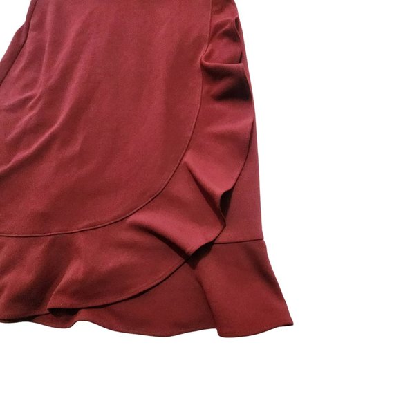 Adrianna Papell Knit Crepe Ruffled Wrap Dress 4 - Picture 15 of 16